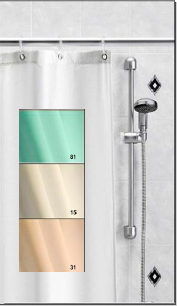 Duschvorhang nach Maß Narbonne verschiedene Farben bis 250 cm