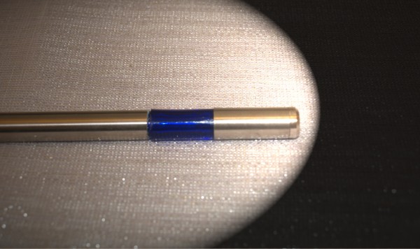 Endstück 12 mm Linear Zylinder Edelstahl blau