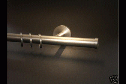 Gardinenstange 20mm Nickel gebürstet Modern Art