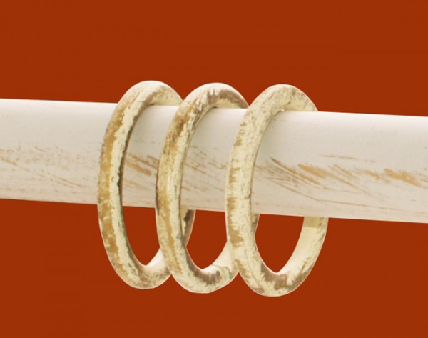 Ringe Metall weiss-gold für Gardinenstangen 16mm