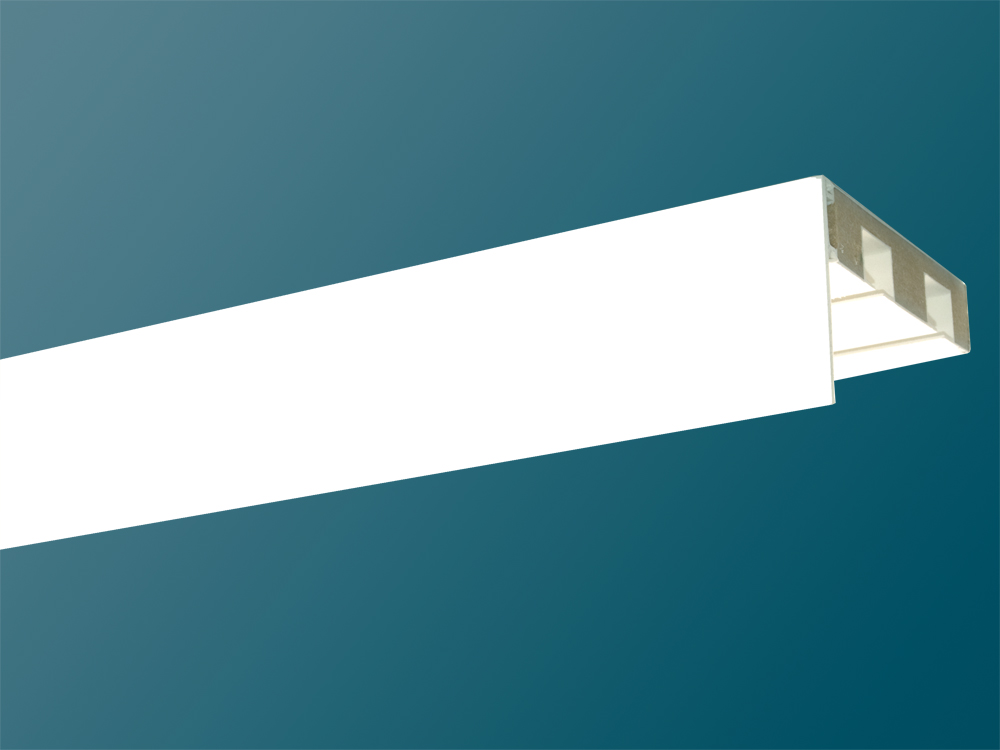 Gardinenschiene Kunststoff mit Blende 2-lfg. | Classico Design  Gardinenstangen