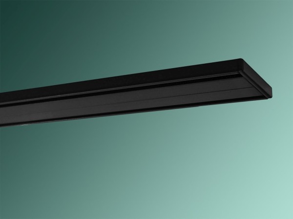 Gardinenschiene schwarz 54,6 x 7 mm  breiter Laufabstand  Modell 300 Classico Design