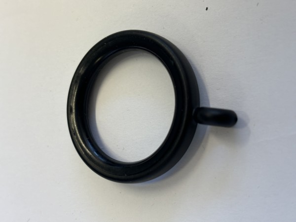 Gardinenringe Eisen 20 mm-Schwarz matt mit Gleiteinlage und Öse
