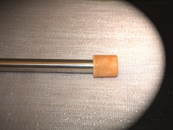 Endstück 12 mm Zylinder-Stein-apricot
