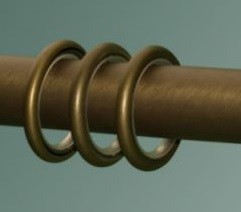 Gardinenringe Messing bronziert für Gardinenstangen 28 & 30 mm
