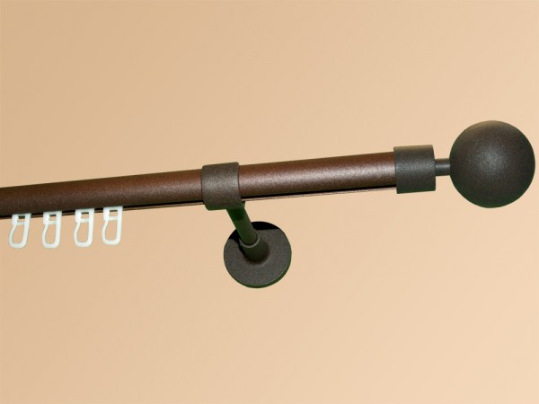 Gardinenstange Eisen Rost Innenlaufsystem 20mm Riccardo 1-lfg.