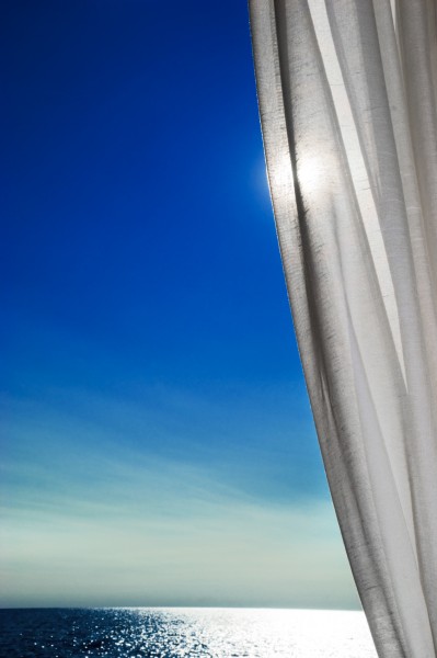 Outdoor Vorhang nach Maß bis 275 cm hoch Modell Santorin