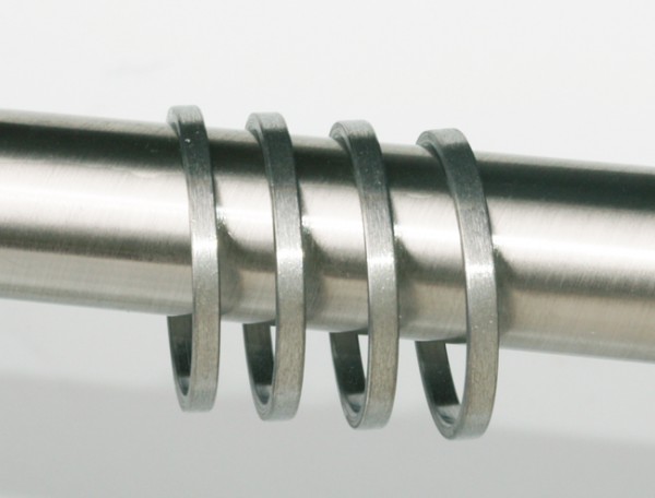 Gardinenring Design Edelstahl für Rohr mit 16 mm